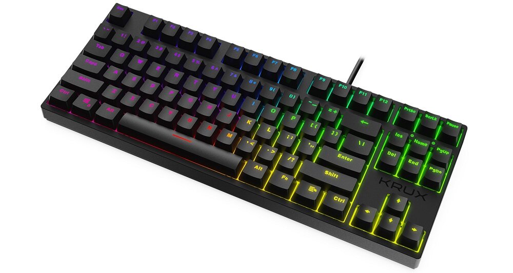 Klawiatura KRUX Atax Pro RGB Gateron Blue - wysoka wytrzymałość 50milionów kliknięć