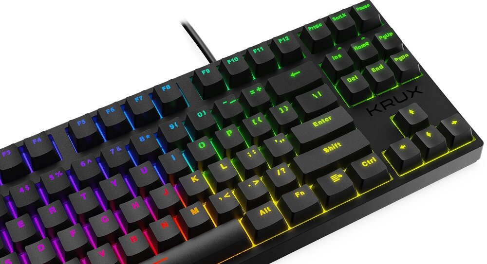 Klawiatura KRUX Atax Pro RGB Gateron Blue - N-Key Rollover możliwosc wykorzystania dowolnej liczby ataków w tym samym czasie