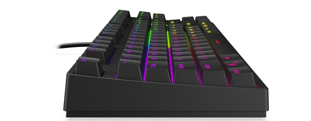 Klawiatura KRUX Atax Pro RGB Gateron Blue - model przewodowy wyższa pewność łączności