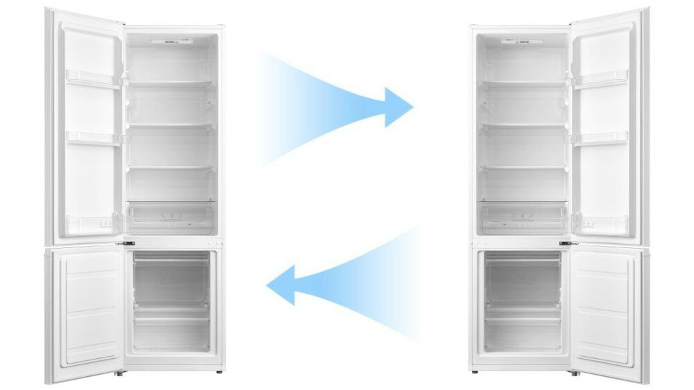 Lodówka MIDEA MDRB369FGF01 Biała zmiana kierunku otwierania drzwi