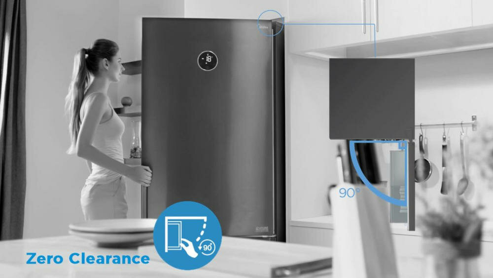 MIDEA-MDRB470MGE22 lodówka zero clearance otwieranie drzwi