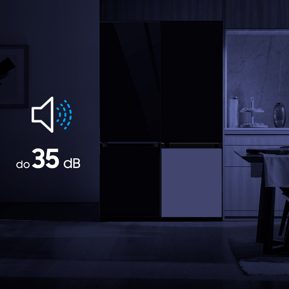 lodówka BESPOKE pokazana na zdjęciu to jedno z najcichszych urządzeń na rynku