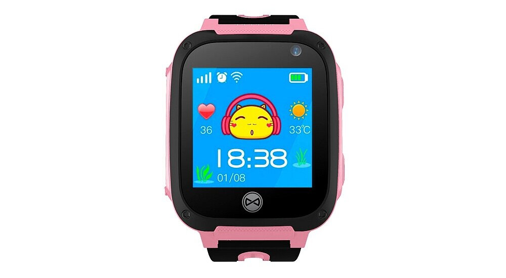 SMARTWATCH FOREVER PHONEME KW-55 RÓŻOWY wyświetlacz średnica dotykowy