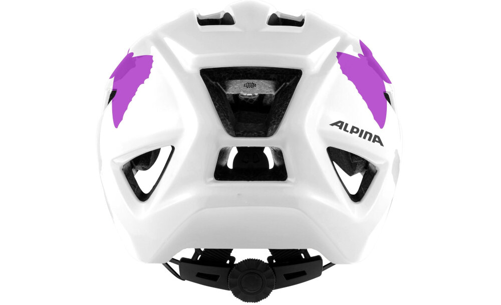 Kask rowerowy ALPINA Ximo Pico Butterflies Bialy dla Dzieci (rozmiar S) zapiecie Ergomatic pokretlo regulacja