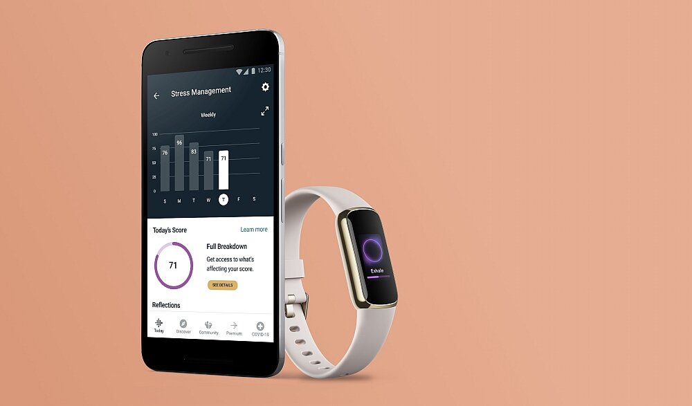 FITBIT Luxe Biały Smartband Google niskie ceny i opinie w Media Expert