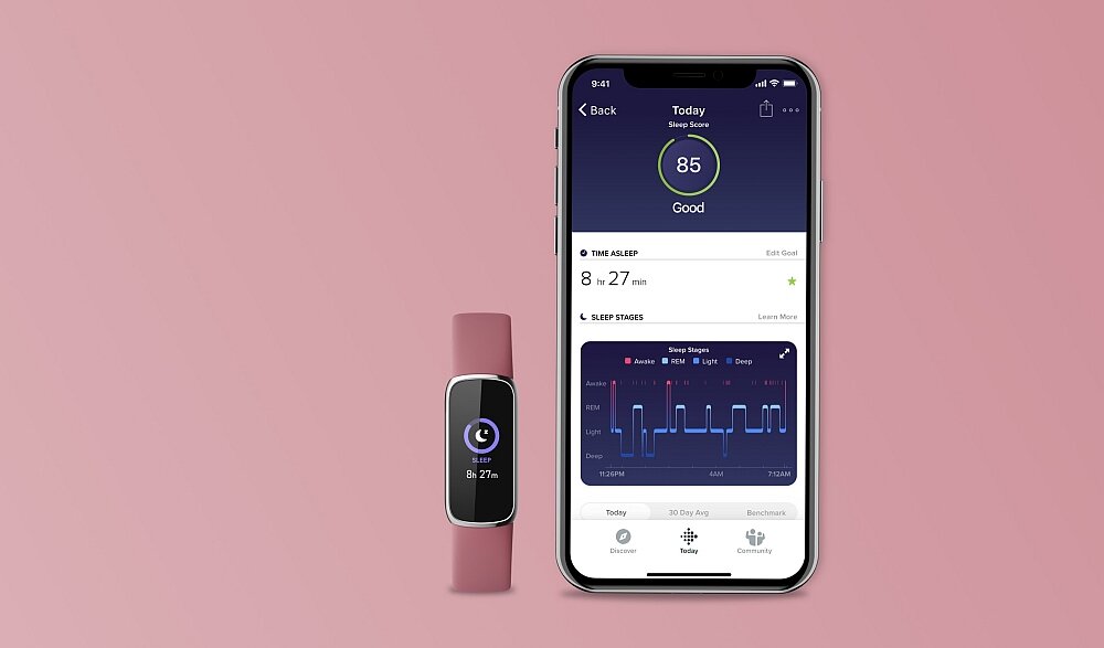 Smartband FITBIT Luxe ekran bateria monitoring zdrowie sport serce sen pojemność ładowanie pasek wykonanie wytrzymałość aplikacja