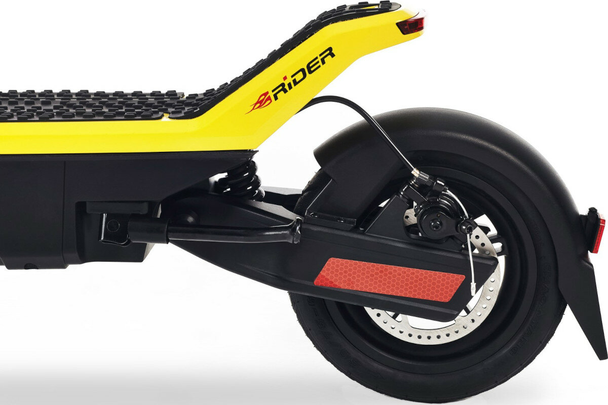 Hulajnoga elektryczna RIDER RS Sport Czarno-zolty bezpieczenstwo hamulce oswietlenie