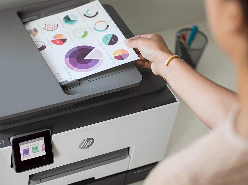 Urządzenie HP OfficeJet Pro 9022e - Duży podajnik papieru