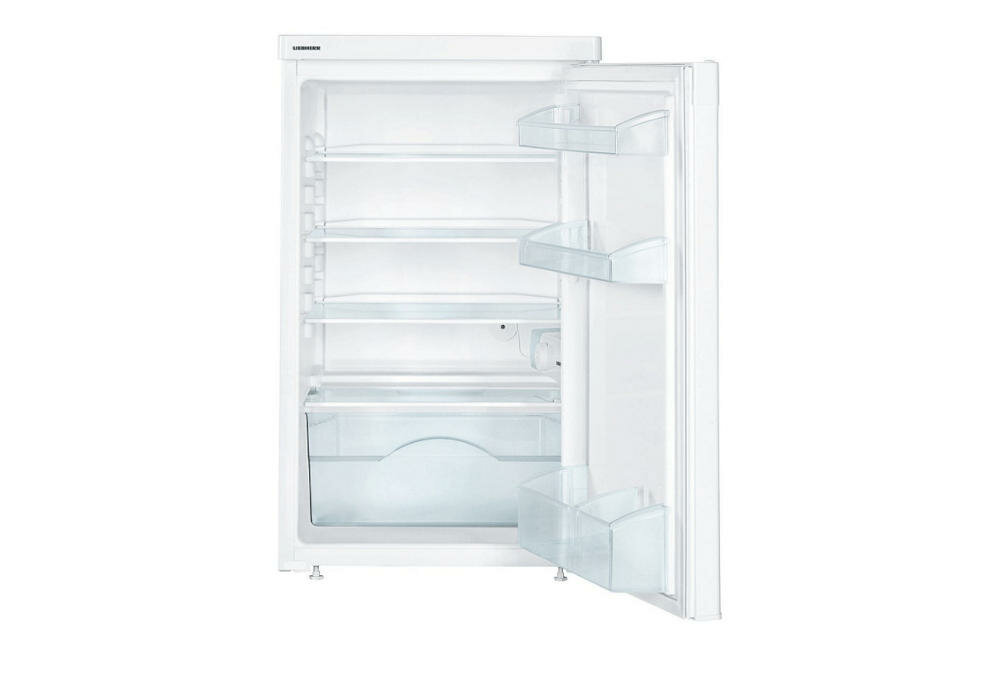 LIEBHERR-T-1400 podblatowa lodówka kawalerka małe mieszkanie domek letniskowy funkcje chłodzące zmiana kierunek otwieranie drzwi szklane półki oświetlenie ledowe sterowanie mechaniczne