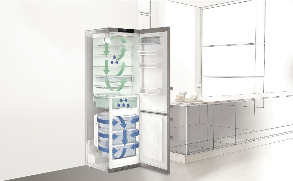 LIEBHERR-CNFB-4313 duocooling funkcja obieg chłodzenie komora mrożenie temperatura powietrze zapachy wysychanie żywność