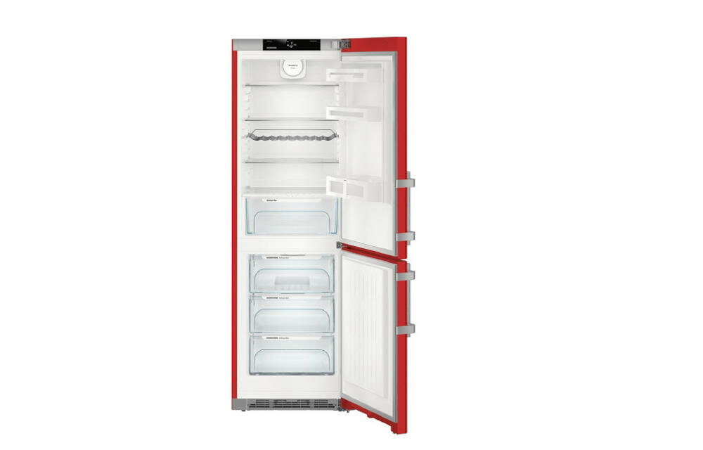 LIEBHERR-CNFR-4335 przechowywanie półki pojemniki drzwi nabiał szkło elegancko łatwe czyszczenie glassline