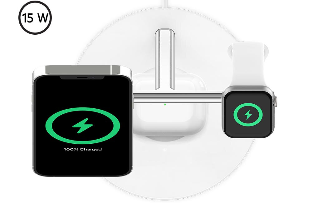 Ładowarka indukcyjna BELKIN 3w1 MagSafe 15W ładowanie jednocześnie kilka sprzętów