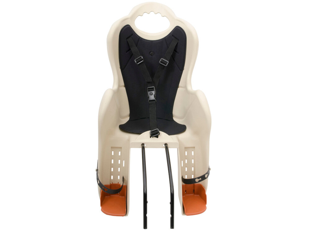 Fotelik rowerowy ELIBAS Cappuccino-czarny z wysokiej jakości tworzywa sztucznego łatwe w konserwacji niska waga 2 kg