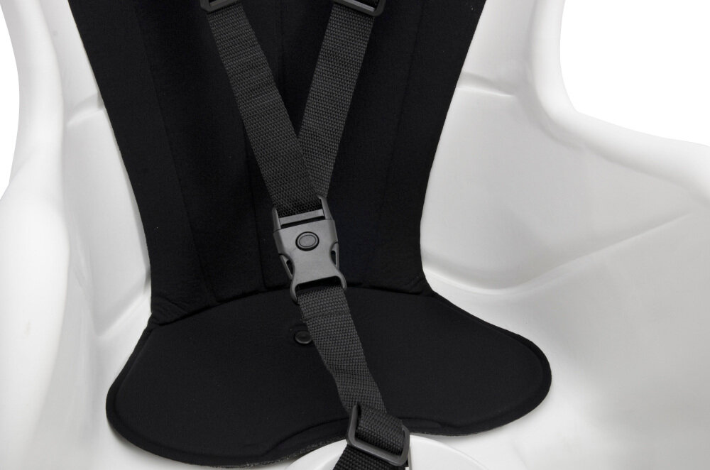 Fotelik rowerowy ELIBAS Biało-czarny z wysokiej jakości tworzywa sztucznego łatwe w konserwacji niska waga 2 kg