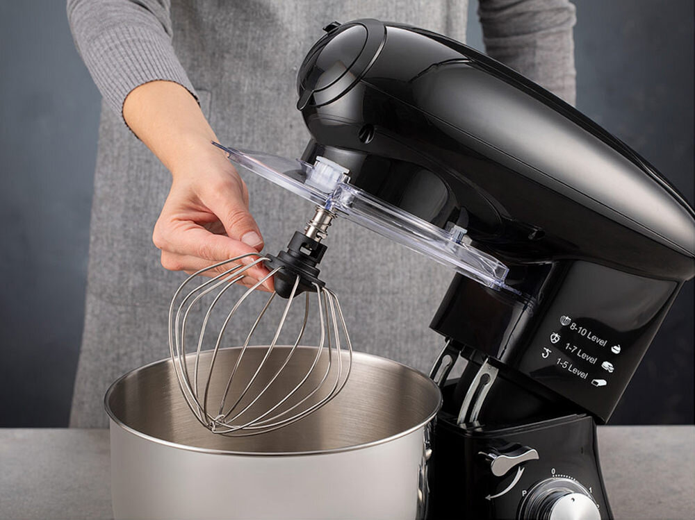 Robot kuchenny planetarny DELIMANO 110068244 Deluxe Noir 1500W technologia miekkiego startu