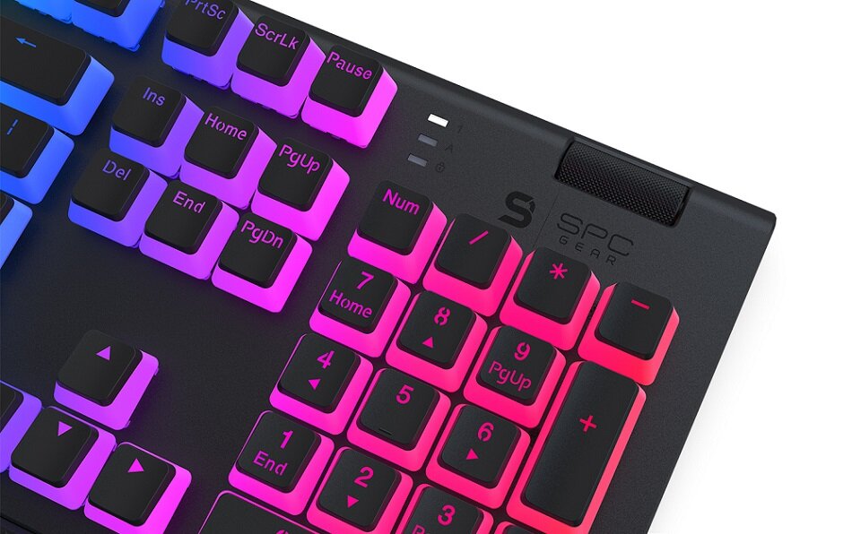 Klawiatura SPC GEAR GK650K Omnis Kailh Red Pudding - estetyczne podsietlenie odtwarzanie określonych sekwencji