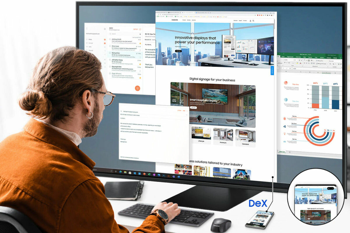 Monitor SAMSUNG Smart LS43AM700UU wyglad