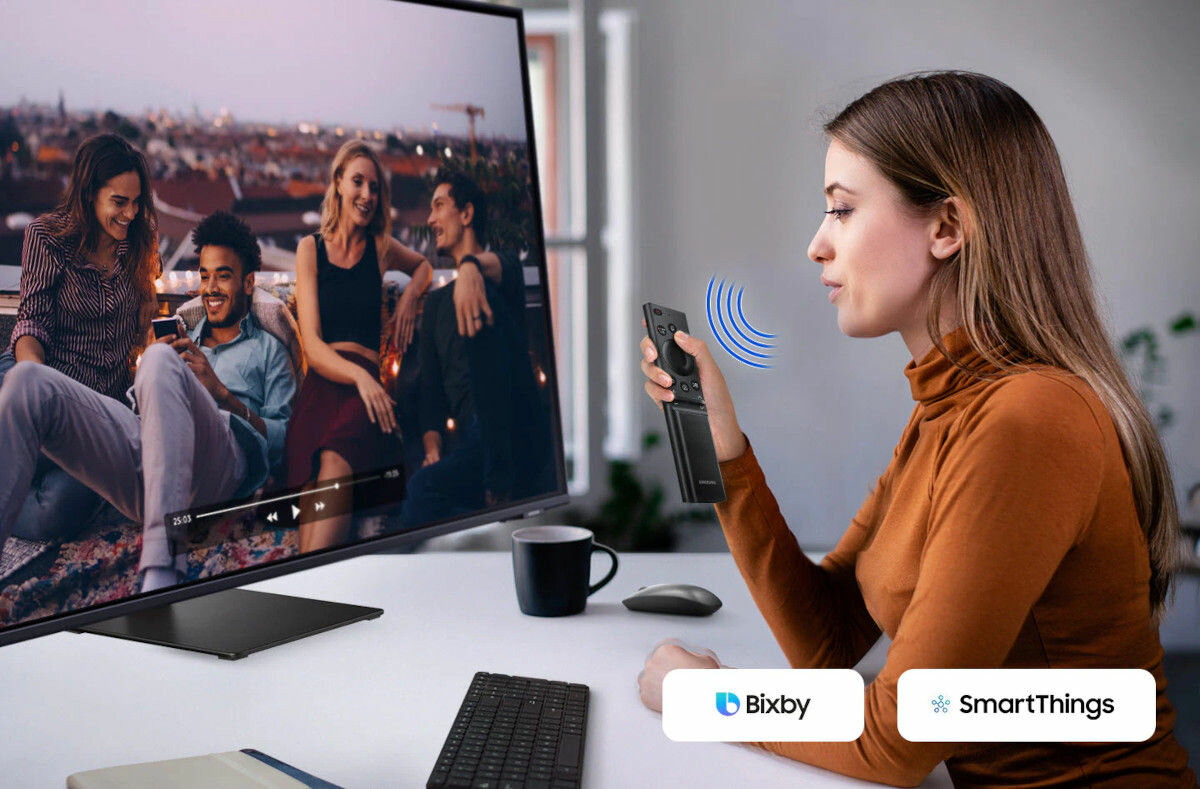 Monitor SAMSUNG Smart LS43AM700UU asystent glosowy SmartThings