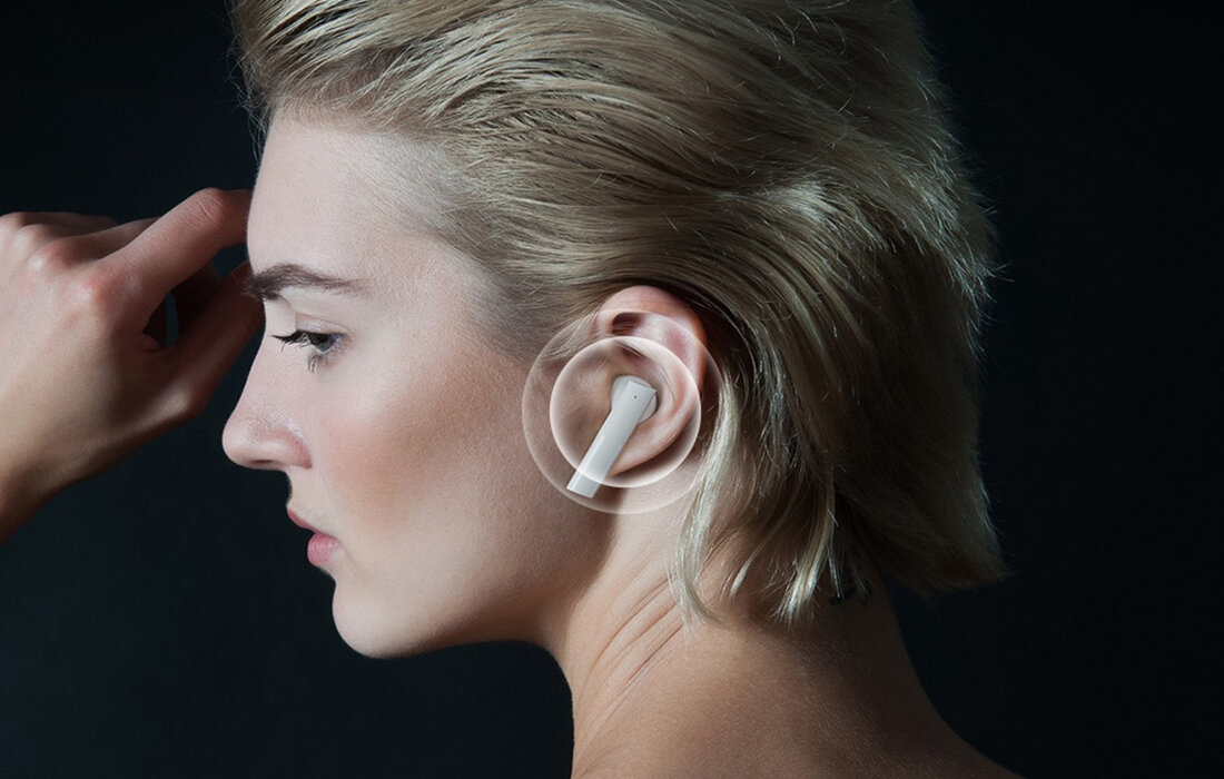 Słuchawki dokanałowe HAYLOU GT6 bialy przetworniki kodek