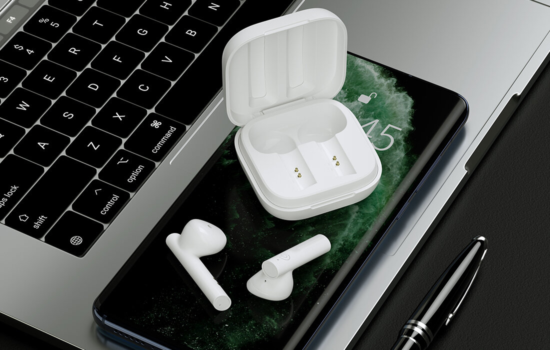 Słuchawki dokanałowe HAYLOU GT6 bialy design waga lekki