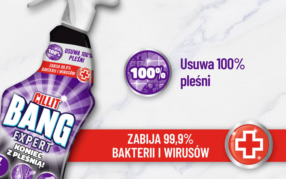 Płyn do czyszczenia łazienki CILLIT BANG Pleśń i czarne osady 750 ml usuwanie uporczywych zabrudzeń