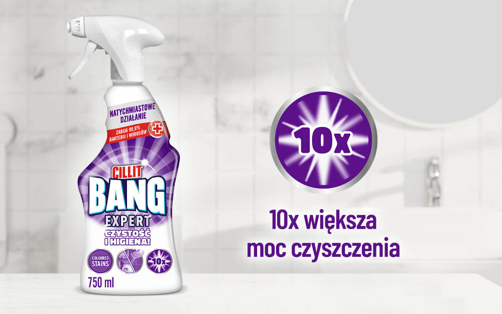 Płyn do czyszczenia łazienki CILLIT BANG Wybielanie i higiena 750 ml moc czyszczenia