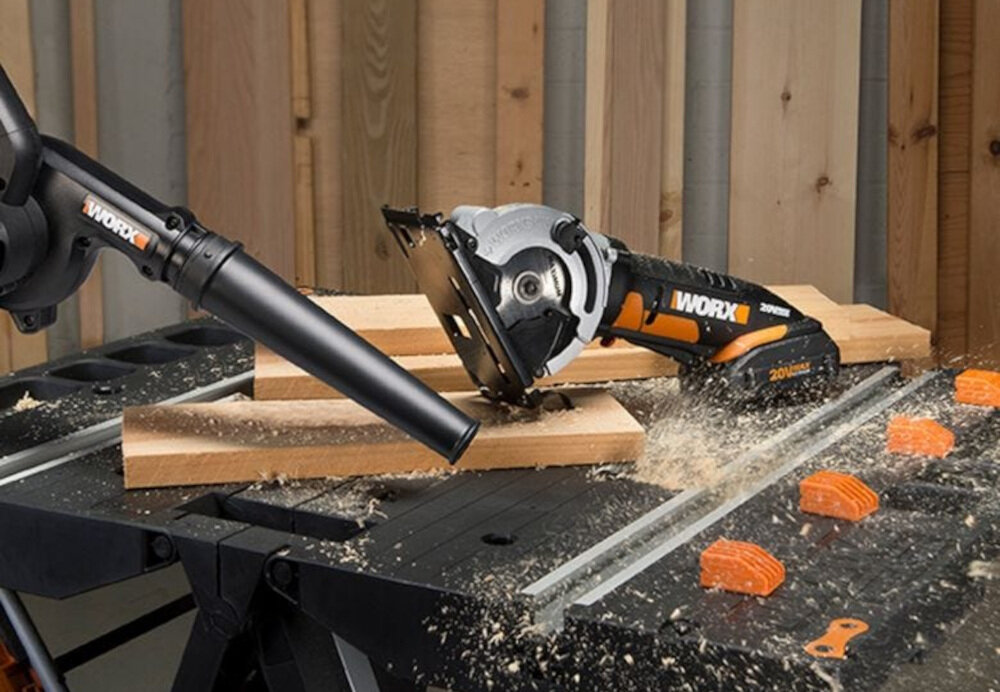 Dmuchawa akumulatorowa WORX WX094.9 prędkość wydmuchu do 260 km/h strumień objętości powietrza do 2,8 m3/min 3-stopniowa regulacja prędkości