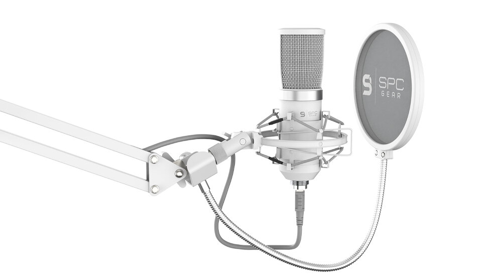 MIKROFON SPC GEAR SM950 STREAMING ONYX WHITE USB SPG106