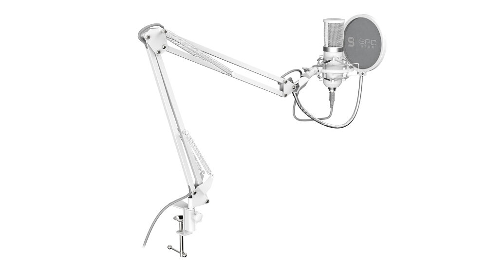 MIKROFON SPC GEAR SM950 STREAMING ONYX WHITE USB SPG106 regulacja