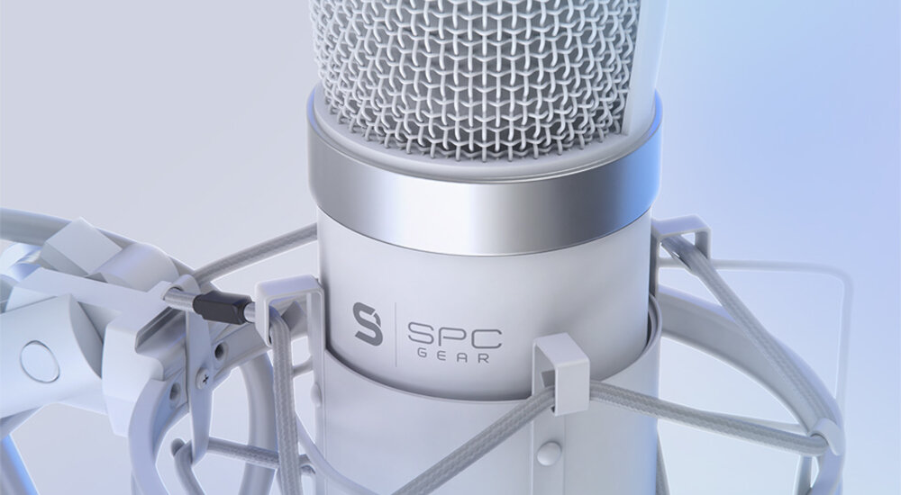 MIKROFON SPC GEAR SM950 STREAMING ONYX WHITE USB SPG106 pasmo przenoszenia czułość częstotliwość