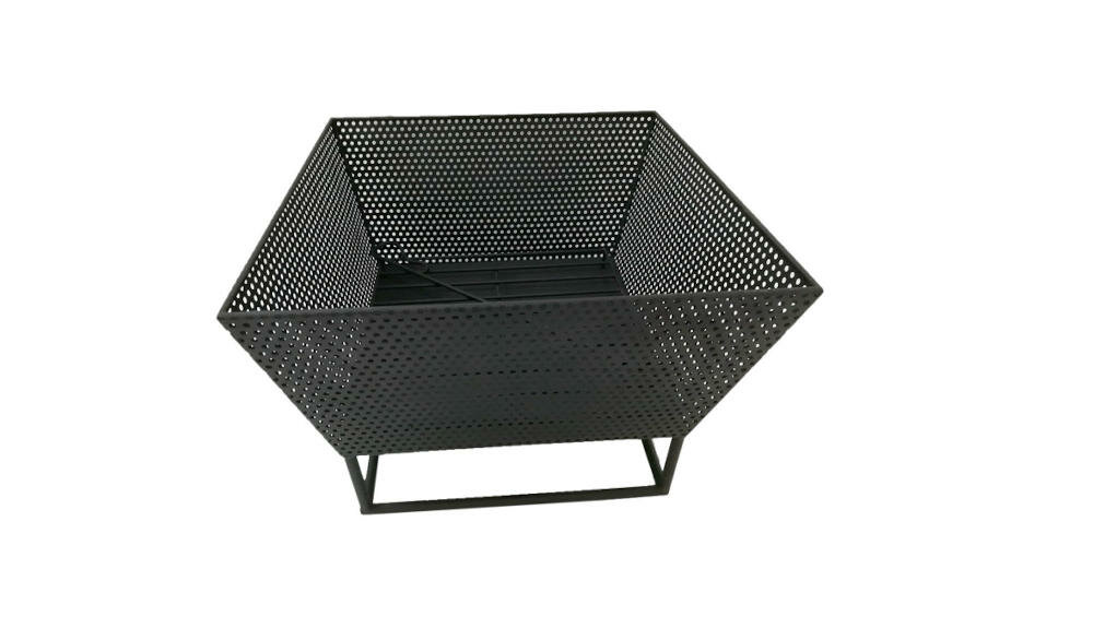 SASKA GARDEN palenisko ogrodowe surowa stal masywne stabilne wykonanie ścianki statyw uchwyty przenoszenie ognisko