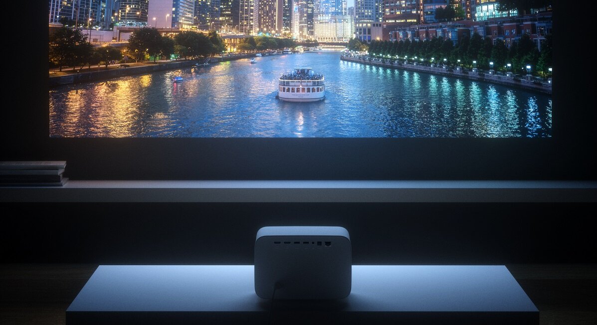 Projektor XIAOMI Mi Smart Projector 2 Pro jakość kontrast kino ekran cale filmy koncert gry kolory jasność HDR rozdzielczość Żywotność lampa