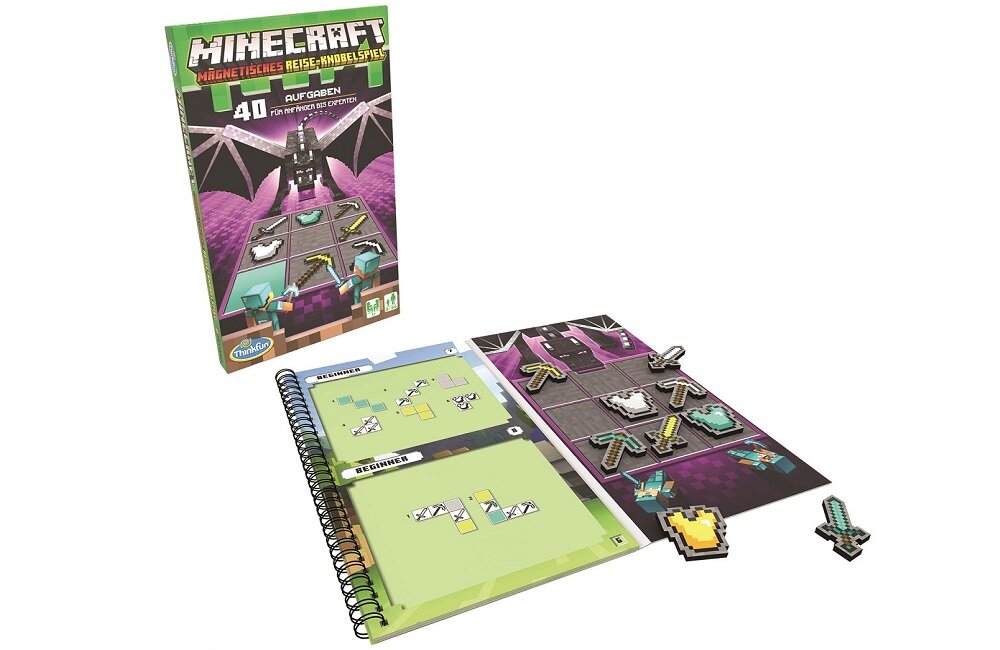 Gra planszowa RAVENSBURGER Minecraft - Łamigłówka Magnetyczna elementy zestaw