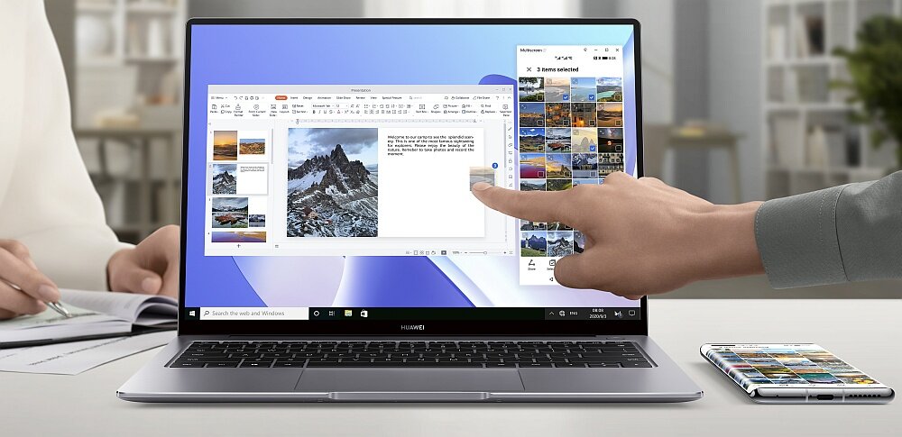 laptop HUAWEI MateBook 14 ekran procesor klawiatura pamięć rozdzielczość pojemność bateria ram porty łączność