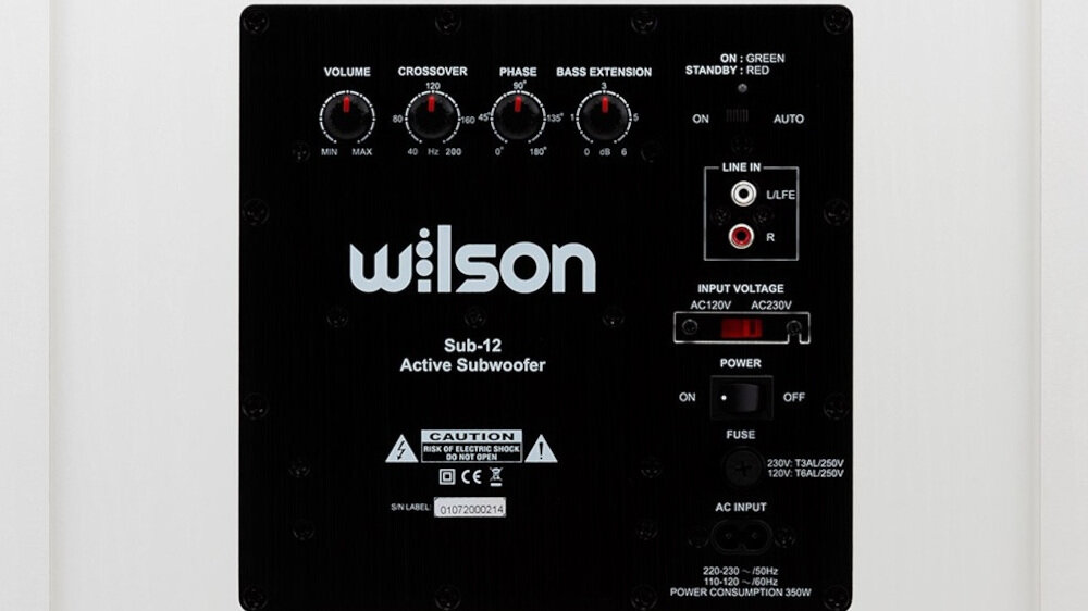 Subwoofer WILSON SUB-12 HGL  - parametry