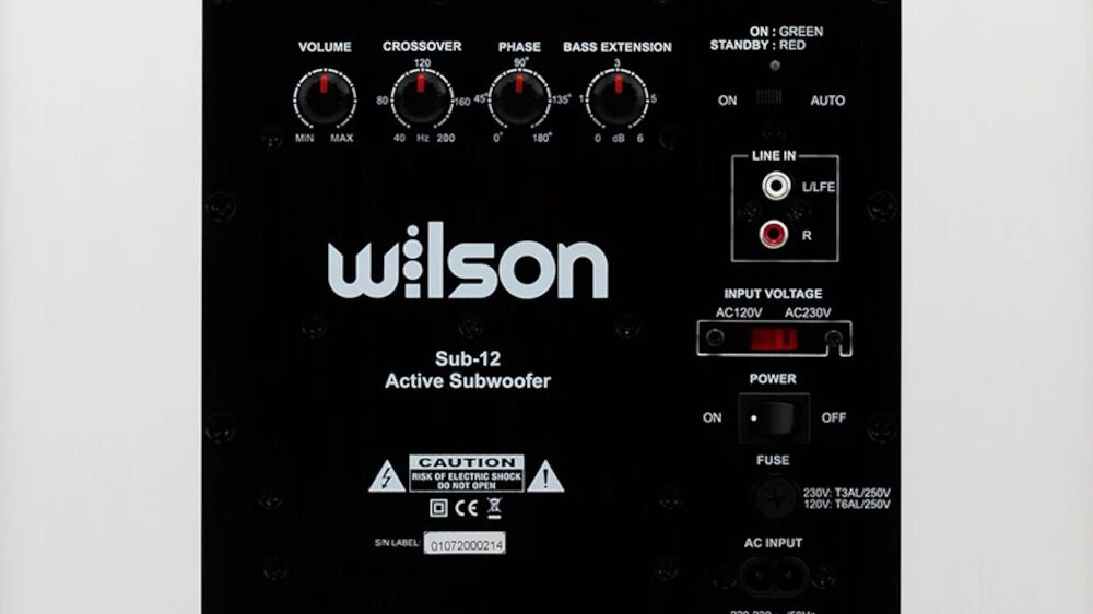 Subwoofer WILSON SUB-12 - parametry