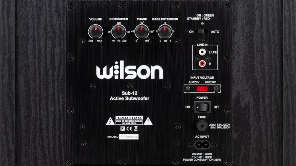 Subwoofer WILSON SUB-12 - parametry