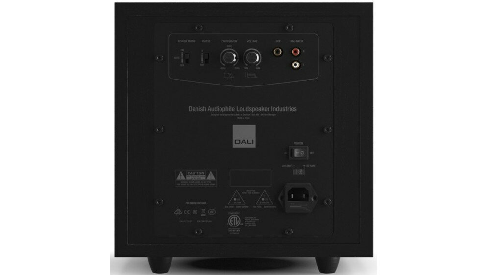 Subwoofer DALI SUBE-9F - parametry fizyczne