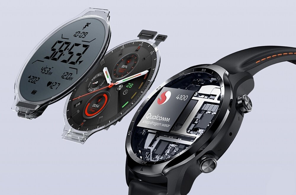 Smartwatch TICWATCH Pro S 2021 ekran bateria sport czujniki tlen krew puls zdrowie pasek smartfon