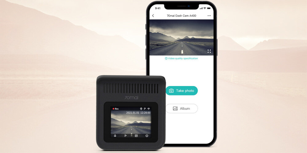 Wideorejestrator XIAOMI 70mai Dash Cam A400  - aplikacja