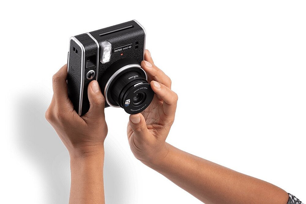 Aparat FUJIFILM Instax Mini 40 obiektyw drukowanie film baterie ogniskowa wydajność rozdzielczość