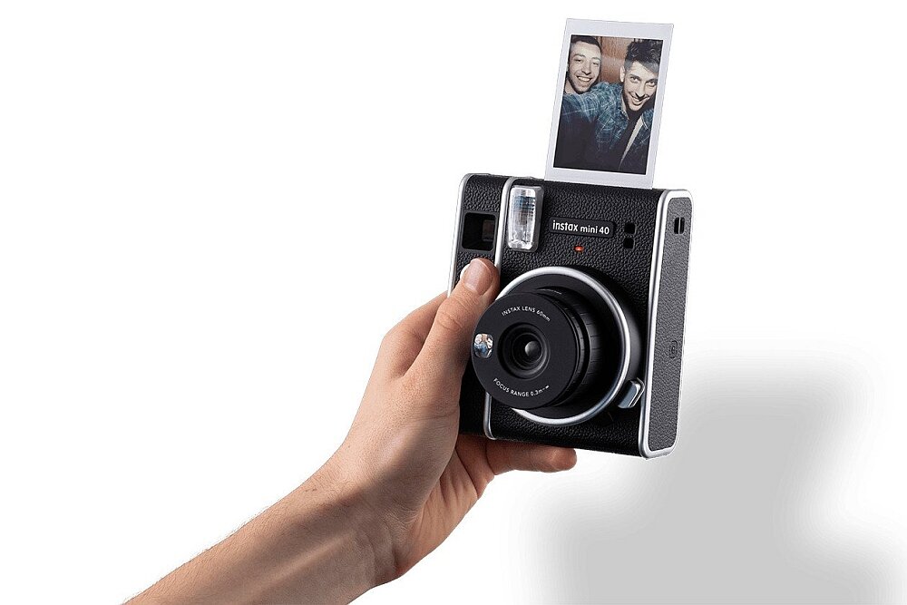 Aparat FUJIFILM Instax Mini 40 obiektyw drukowanie film baterie ogniskowa wydajność rozdzielczość
