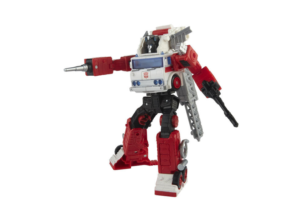 HASBRO-TRANSFORMERS-VOYAGER-F1815 partner figurka zabawka wyrzutnia węże strażąckie wystrzały efekty drabina ciężarówka