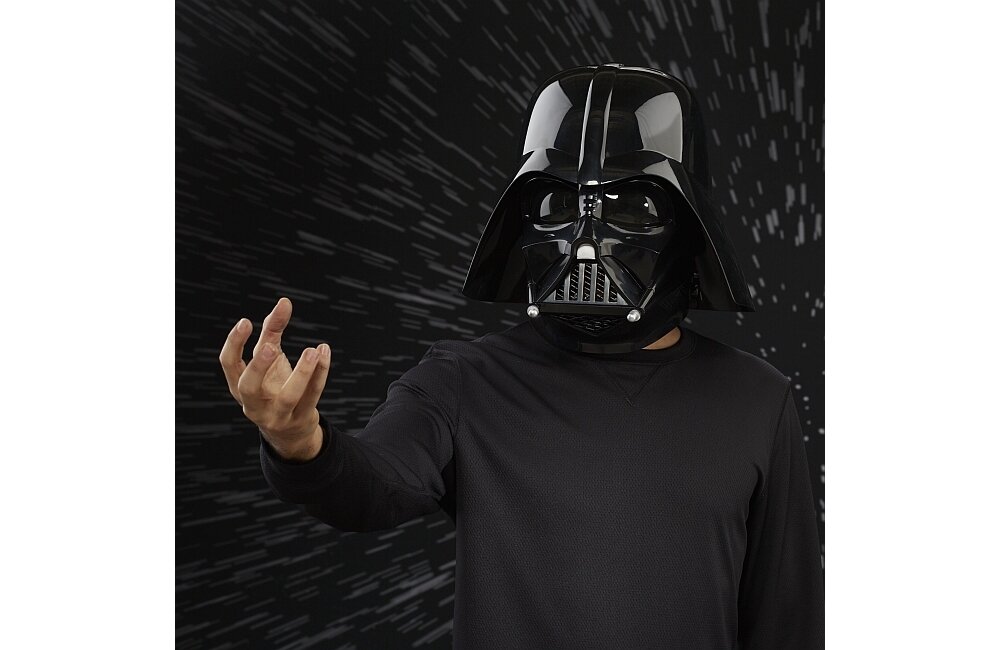 Hełm HASBRO Star Wars E6 Darth Vader Electronic Helmet gwiezdne wojny zabawka podstawka kolekcja dźwięki regulacja