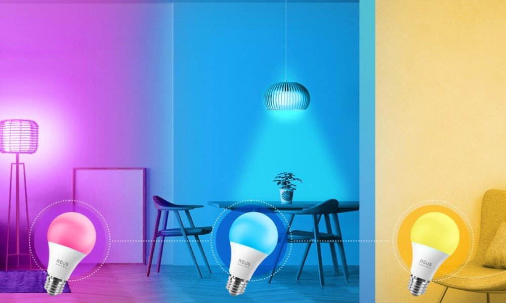 Inteligentna żarówka LED NOUS P3 9W E27 Wi-Fi kolory sceny