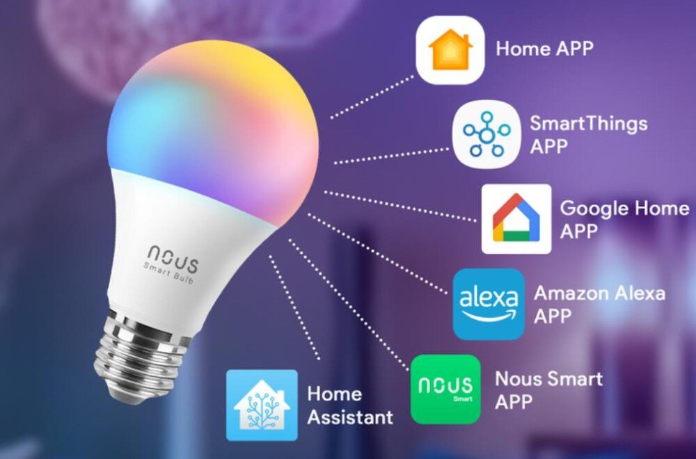 Inteligentna żarówka LED NOUS P3 9W E27 Wi-Fi kompatybilność ekosystem