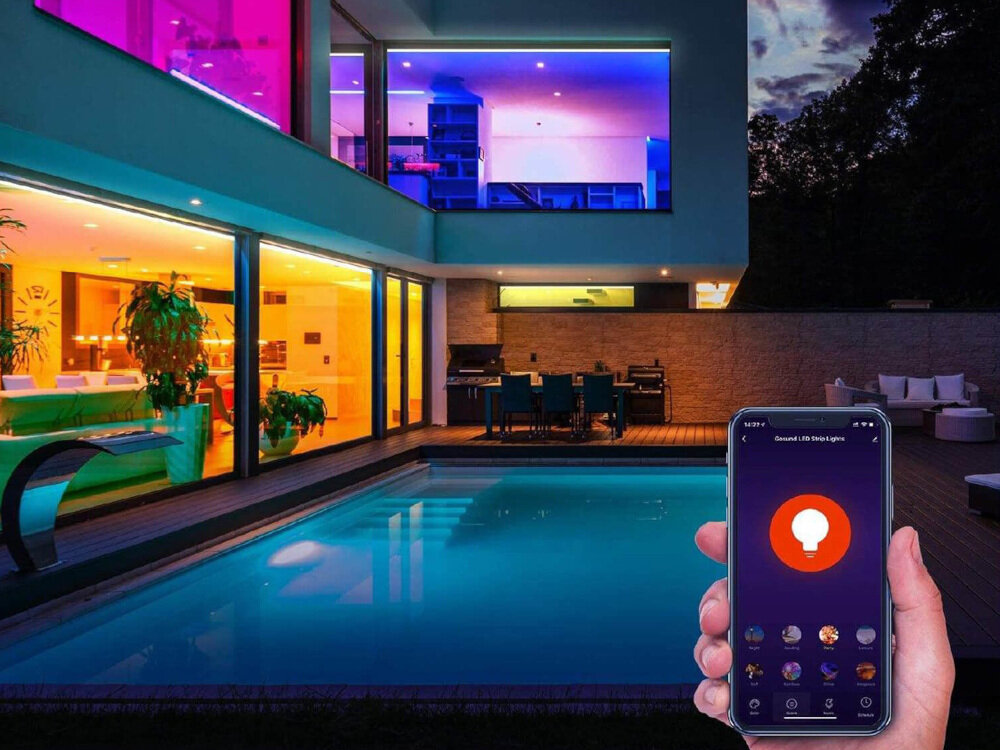 Taśma LED NOUS F1 5 m Wi-Fi sterowania bezpośrednie aplikacja mobilna NOUS Smart inteligentnym asystentom głosowym Amazon Alexa Google Assistant