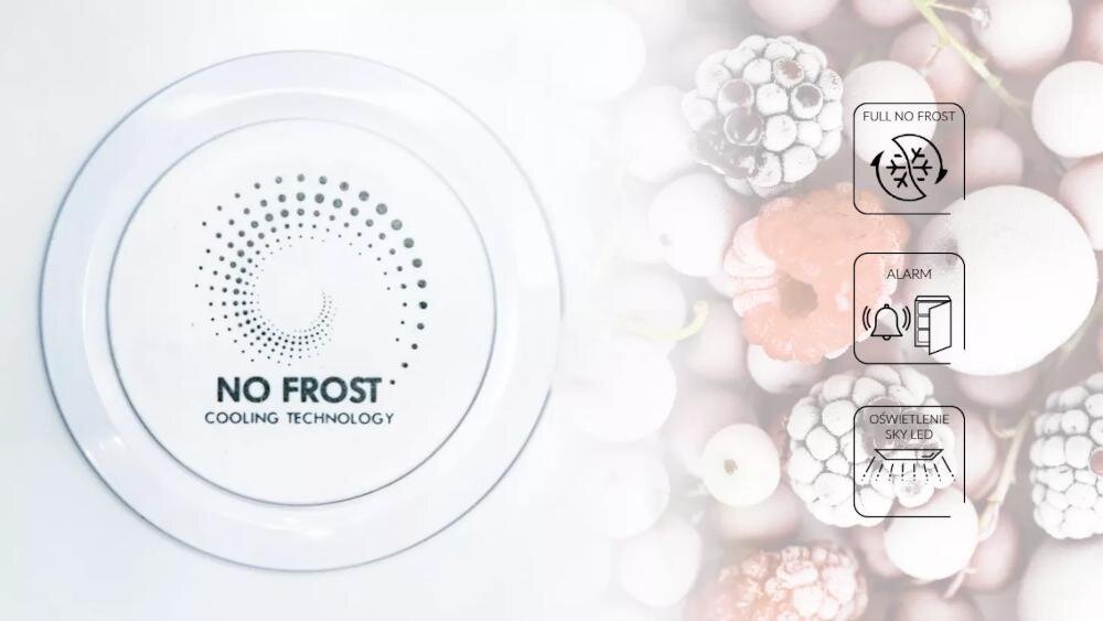 MPM-304-ZF-12 zamrażarka wygodne korzystanie full no frost osad szron oświetlenie led