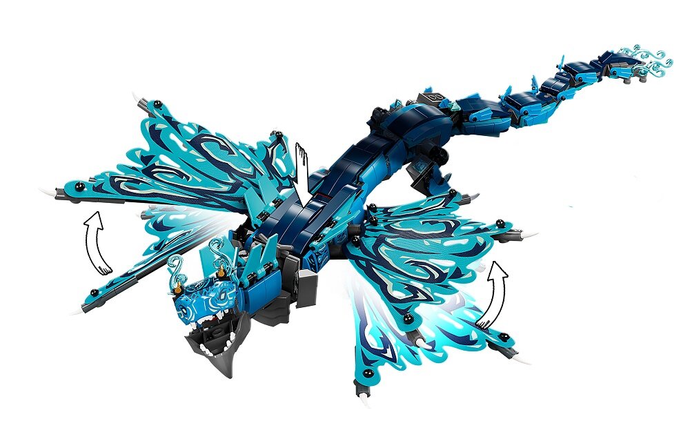 LEGO Ninjago Smok Wodny 71754 Zabawka i piękna ozdoba pokoju wymiary