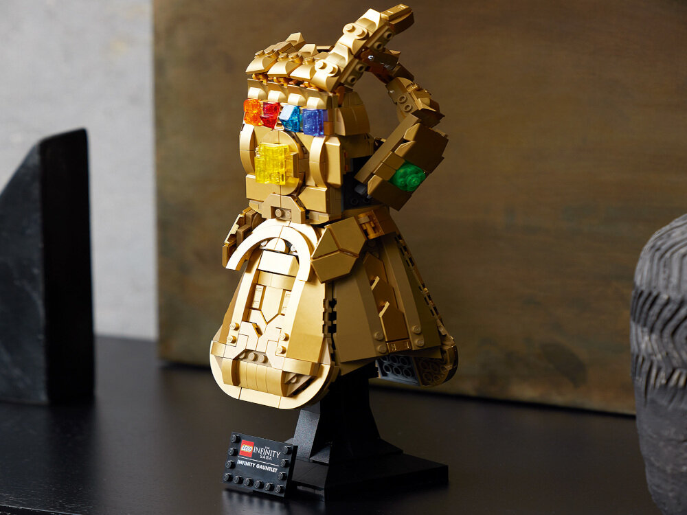 LEGO Marvel Rękawica Nieskończoności 76191 wysokiej jakości wykonanie poddawane specjalistycznym testom wytrzymałościowym solidnie przebadane spełniają najwyższe standardy bezpieczeństwa
